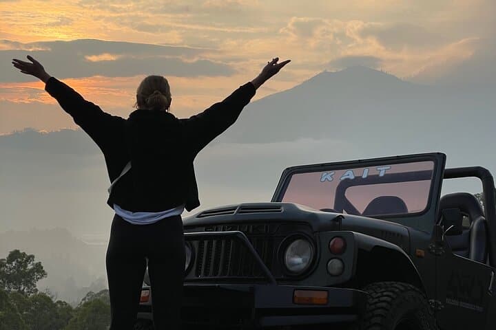 Bali Sunrise Trek: Mount Batur Jeep Ride, Volcano Views & Black Lava Field