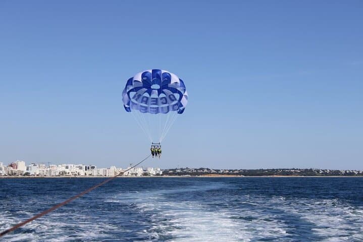 Parasailing from Vilamoura Marina — Algarve Coast Aerial Tour photo 4