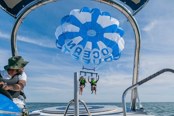 Parasailing from Vilamoura Marina — Algarve Coast Aerial Tour photo 2