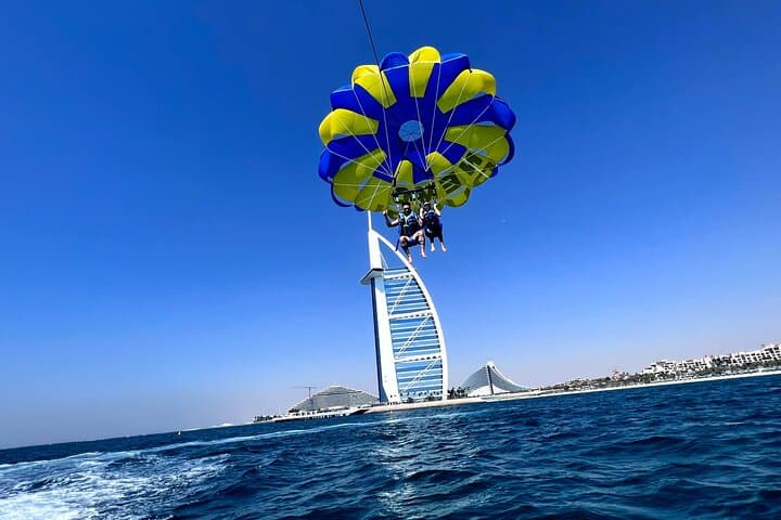 Parasailing in Dubai: Burj Al Arab & Burj Khalifa Aerial Views