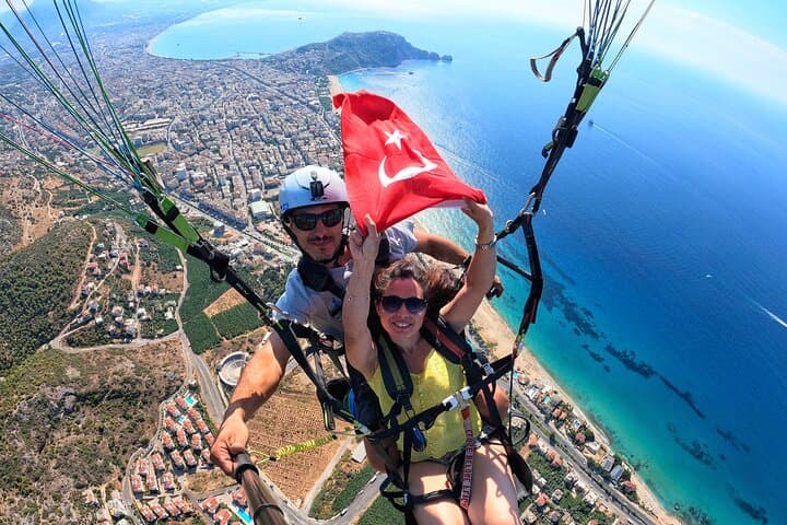 Tandem Paragliding Over Alanya — Cleopatra Beach Flight with Licensed Pilots photo 4