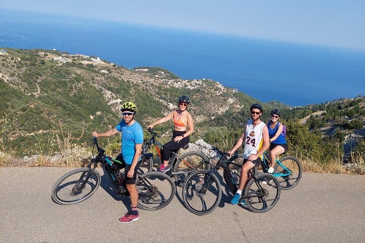 E-Mountain Bike Tour to the Roof of Lefkada Island — Karya to St. Elias Panoramic Ride