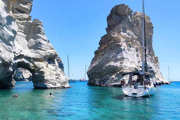 Sailing Kleftiko from Adamas: Milos Oneiro Semi-Private West Coast Cruise photo 5