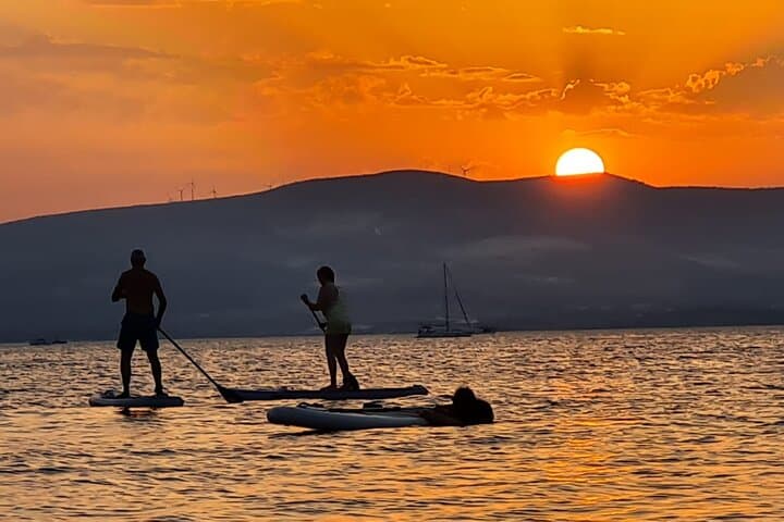 Sunset SUP in Split: Stand-Up Paddle Tour Around Marjan with Wine