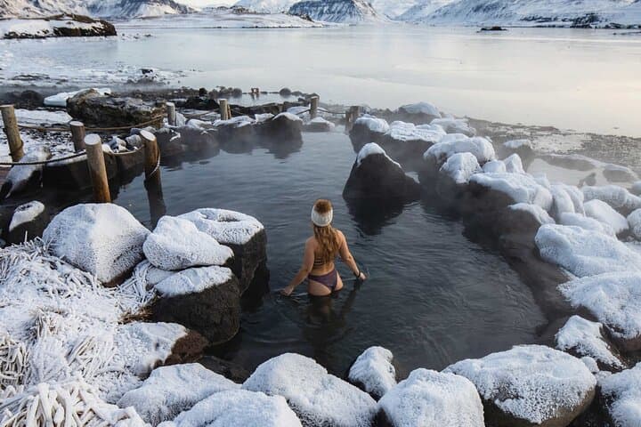Golden Circle & Hvammsvík Baths Private Tour — Geysers, Gullfoss and Geothermal Soaks