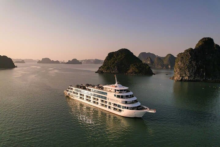 Ambassador Day Cruise Halong Bay — Sung Sot Cave, Titov Island & Onboard Jacuzzi