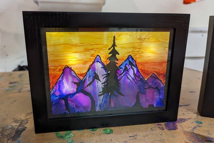 Alcohol Ink Light Boxes in Estes Park: Family-Friendly Riverwalk Art Class photo 4