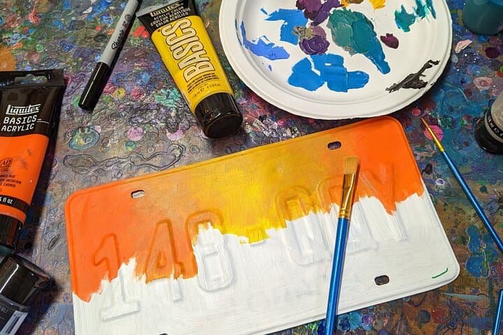 Painted License Plate Class on Estes Park Riverwalk photo 4