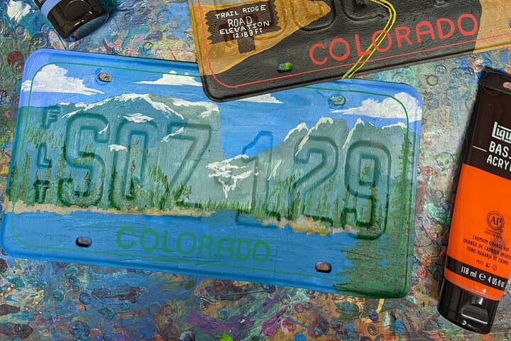 Painted License Plate Class on Estes Park Riverwalk photo 5
