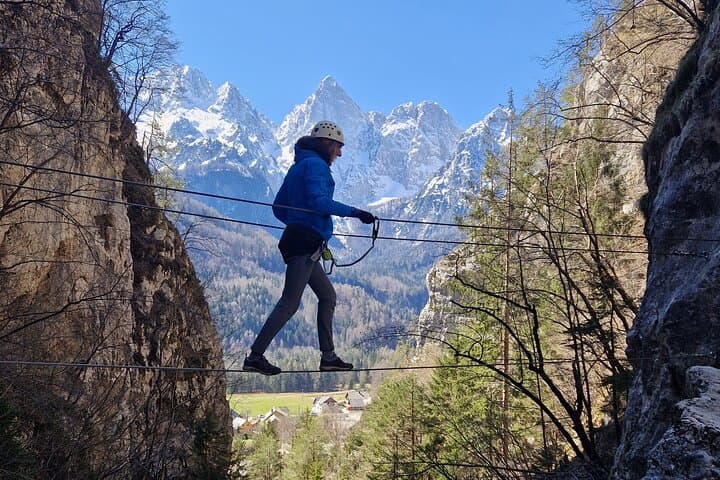 Via Ferrata in Gozd Martuljek Wild Gorge: Guided Cliffside Adventure from Bled