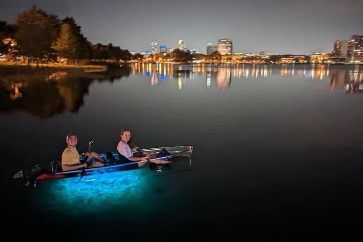 Orlando LED Glow Sunset Paddle: Clear Kayak & Champagne on Lake Ivanhoe photo 2