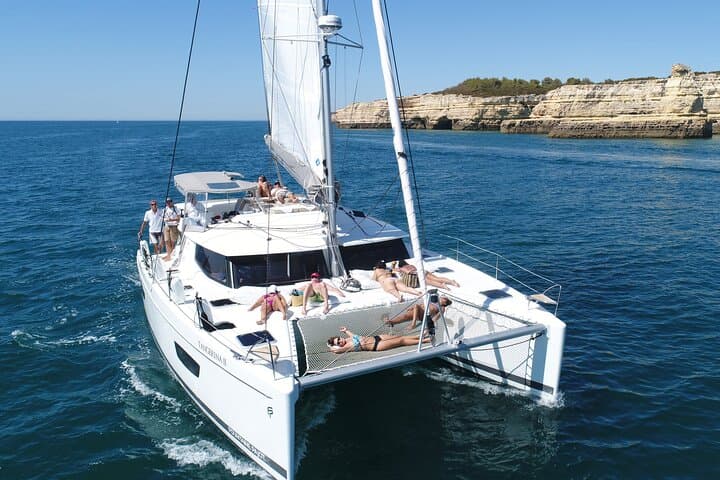 Albufeira to Benagil: 4-Hour Luxury Catamaran Cruise Along the Algarve Coastline