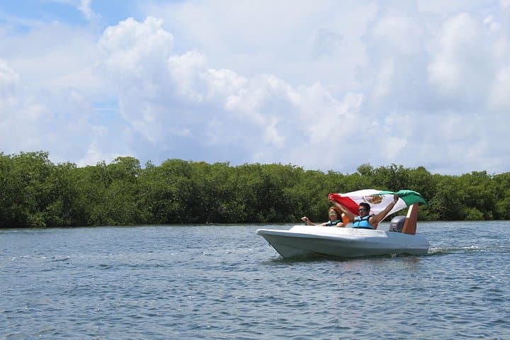 Cancun Jungle Tour: Pilot a Speedboat in Nichupté Lagoon & Snorkel Punta Nizuc photo 1