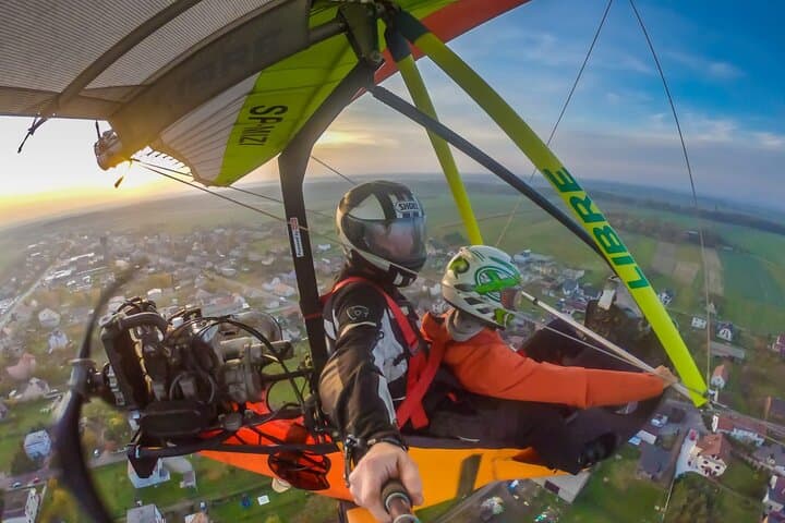 Motor Hang Glider Flight Over Gliwice: 20-Min Airborne Adventure Above Silesia