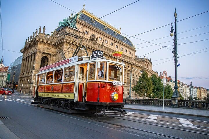 Prague Historical Tram Line 42: 24-Hour Hop-On Hop-Off Sightseeing Tram