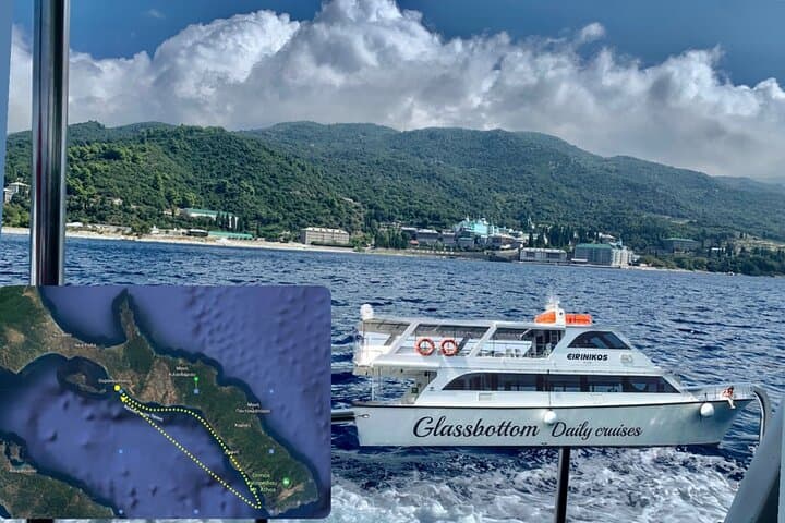 Mount Athos Sightseeing Luxury Glass-Bottom Cruise from Ouranoupoli