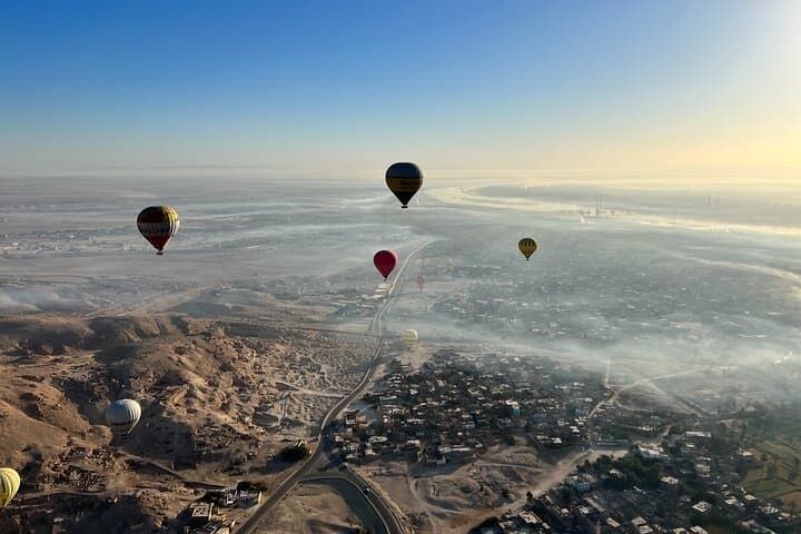 Sunrise Hot Air Balloon Over Luxor Temples & Nile