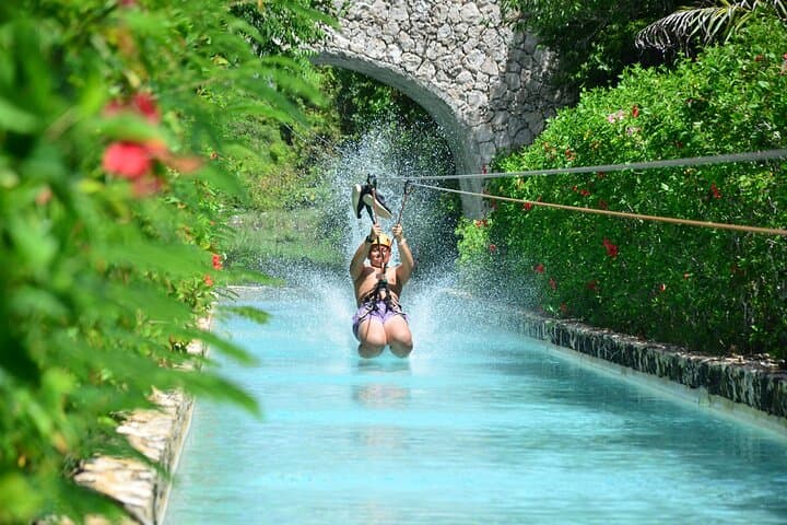Punta Cana Zipline & Cenote Blue Lagoon Combo — Zipline, Jungle River & Waterfall Pool photo 3