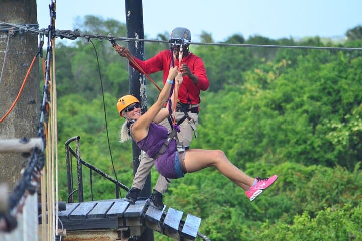 Punta Cana Zipline & Cenote Blue Lagoon Combo — Zipline, Jungle River & Waterfall Pool photo 4