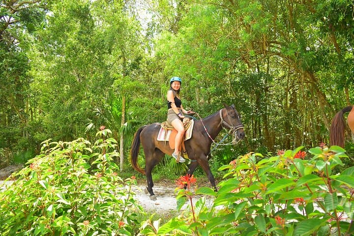 Jungle Combo Near Cancun: Horseback, ATV, Cenote Swim & Ziplines