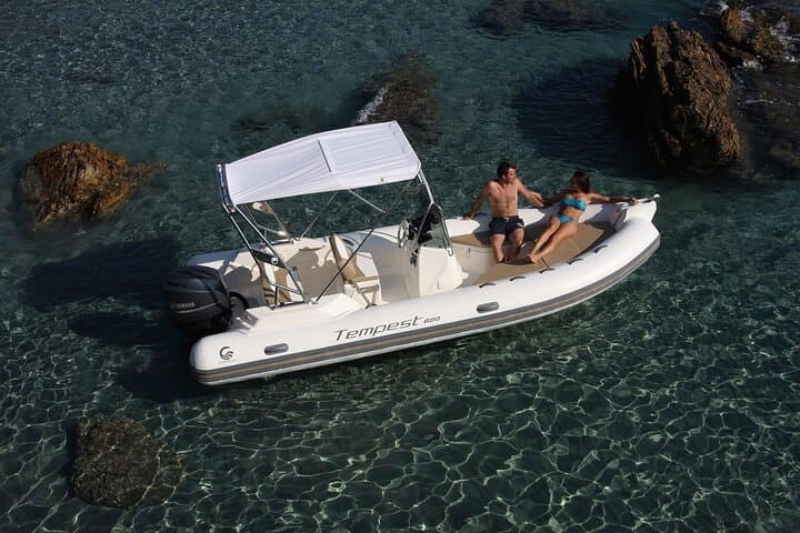 Self-Drive Tempest 600 Dinghy on the Baunei Coast — Cove Hopping from Santa Maria Navarrese