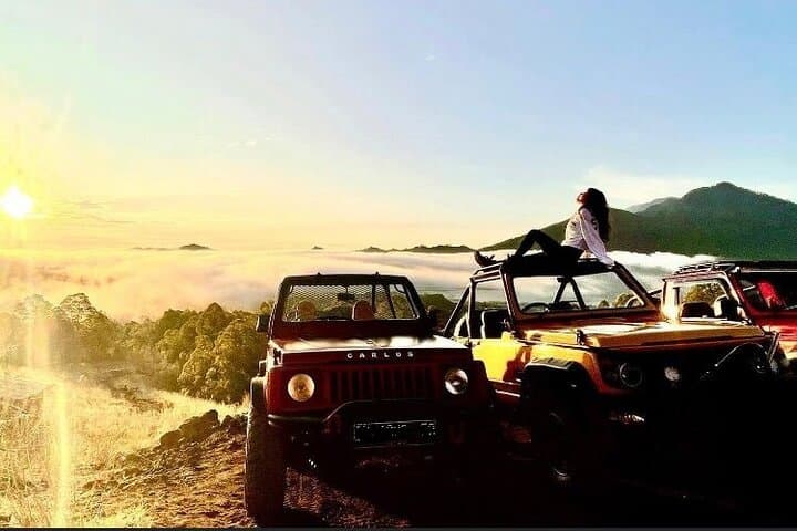 Sunrise Jeep Adventure to Mount Batur: Black Lava & Caldera Views