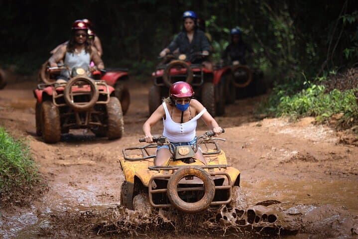 Cancun ATV Jungle, Zipline & Cenote Combo with Nightclub and Airport Lounge photo 2