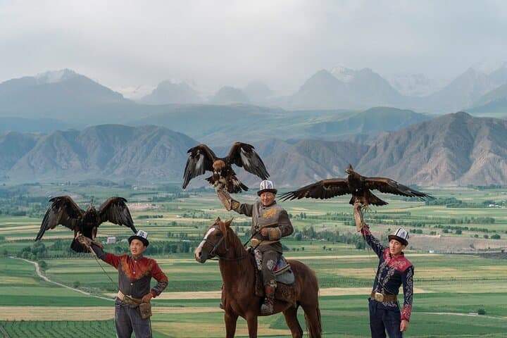 Golden Eagle Show and Archery Masterclass in Bokonbaevo — Live Eagle Hunting Demonstration at Lake Issyk-Kul