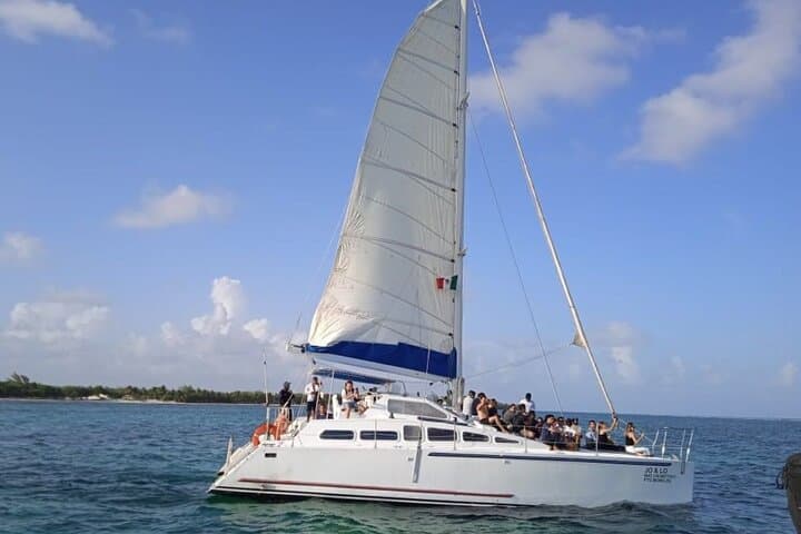 Half-Day Nude Catamaran Cruise to Maroma Beach and Mayan Reef photo 4