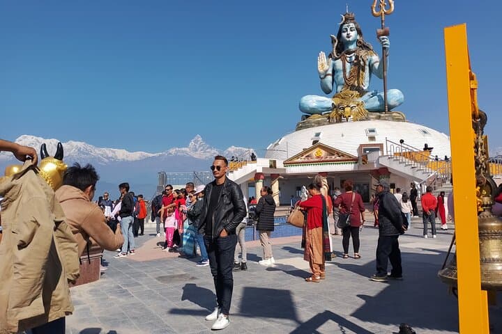 Pokhara Shiva Idol and World Peace Stupa Tour: Scenic Drive to Shanti Stupa and Pumdikot