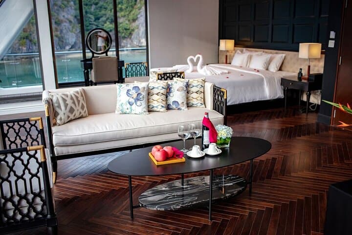 Overnight Halong Bay Cruise: President Sun Terrace Suite with Kayaking, Tai Chi & Squid Fishing photo 5