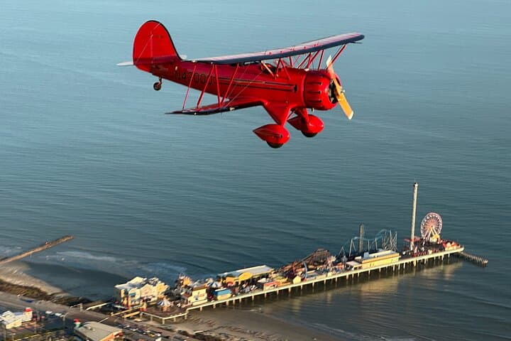 Open-Cockpit Biplane Tour Over Galveston & Bolivar Peninsula photo 3