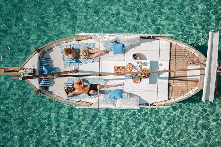 Sunset Llaüt Cruise to Cala Conta with Cava — Private 2-Hour Ibiza Boat Tour photo 3