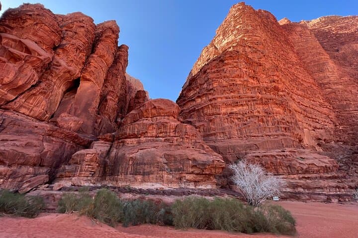 Private 1-Day Wadi Rum Desert Tour: 4x4, Sandboarding & Overnight Bivouac