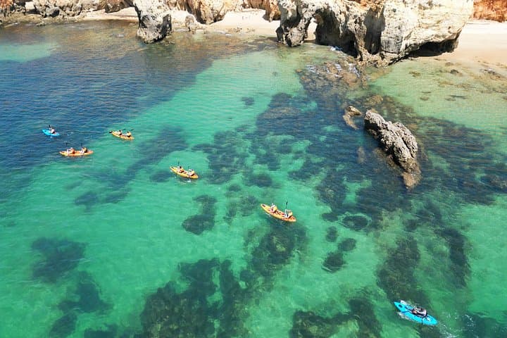 Kayak the Caves and Cliffs of Alvor and Portimão — Praia dos 3 Castelos Adventure