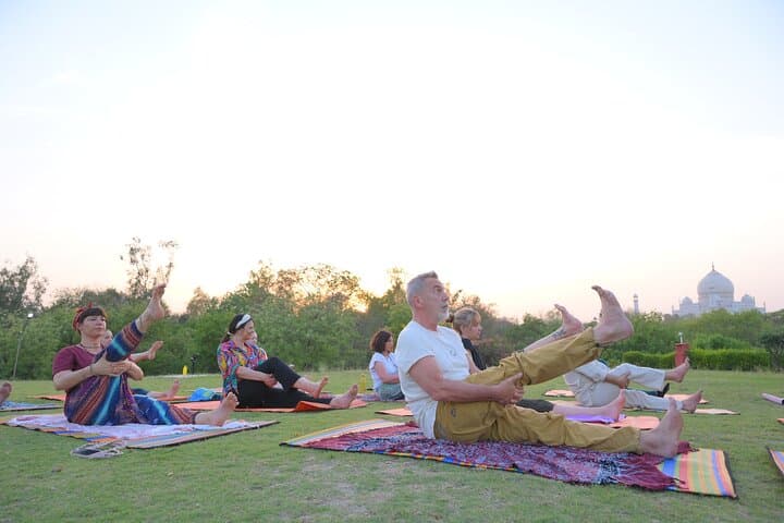 Sunrise Yoga with the Taj Mahal: Mindful Practice Over the Yamuna photo 4