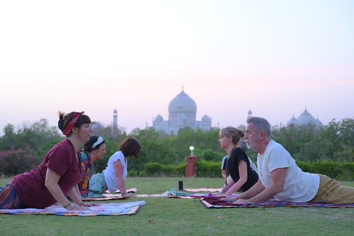 Sunrise Yoga with the Taj Mahal: Mindful Practice Over the Yamuna photo 1
