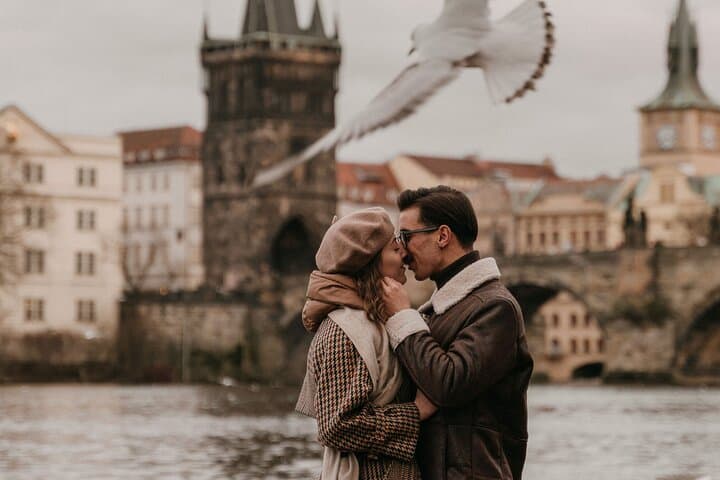 Prague Couples Photoshoot and Video: 90-Minute Walk Through Old Town & Vltava photo 2
