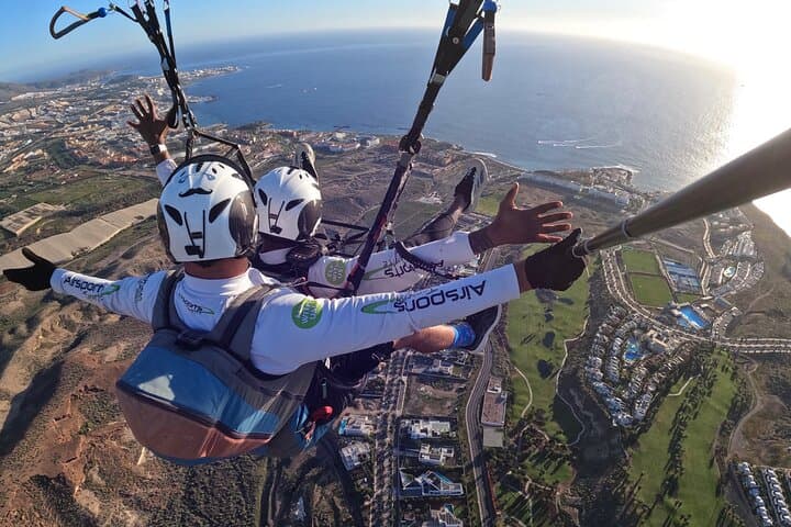 Acrobatic Tandem Paragliding Over South Tenerife: Costa Adeje Thrill Flight photo 6