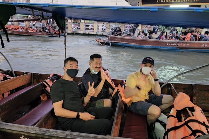 Mae Klong Railway & Amphawa Floating Market Day Tour from Bangkok — Firefly Boat Ride