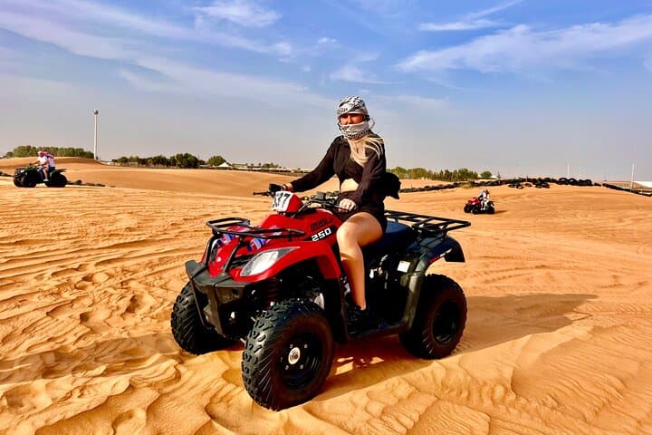 VIP Dubai Desert Safari: Camel Ride, Quad Bike, Dune Bashing & BBQ photo 2