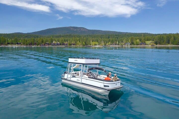 Explore Lake Tahoe by Double-Decker Pontoon: 8-Hour Private Boat Tour to Emerald Bay photo 3