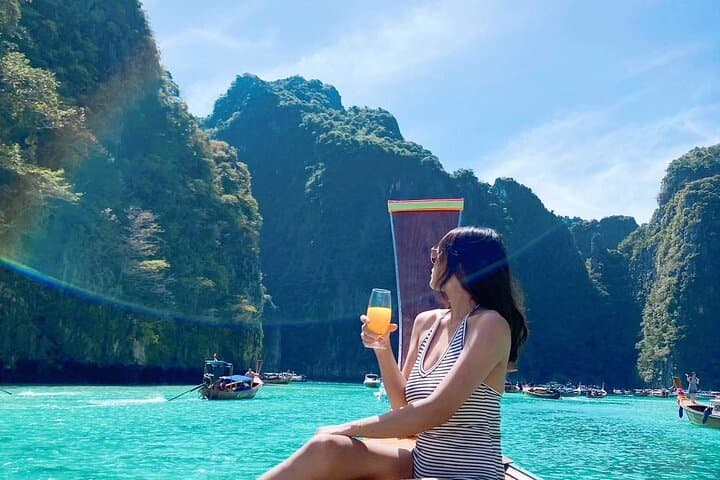Private Long-Tail Boat Charter from Ao Nang to Hong or Phi Phi Islands