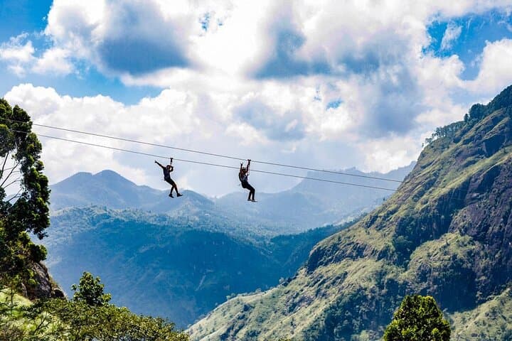 Zip Lining in Ella: Mini Adam's Peak High-Speed Zipline Over Tea Estates