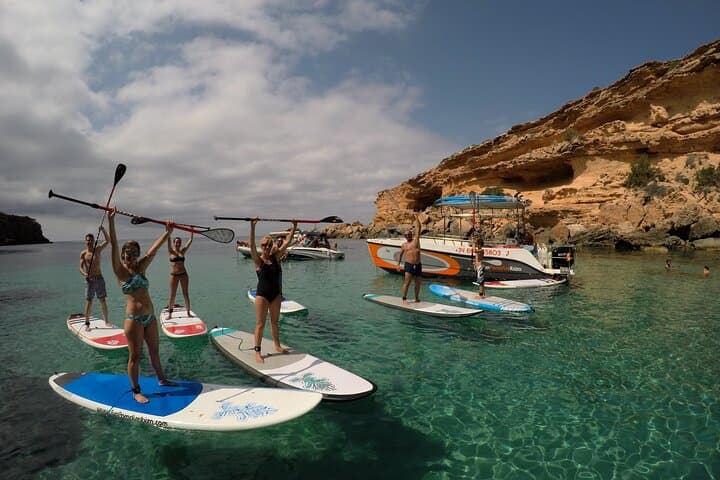 Ibiza SUP & Snorkel Boat Tour — 3-Hour Paddle Surf Course from Sant Antoni