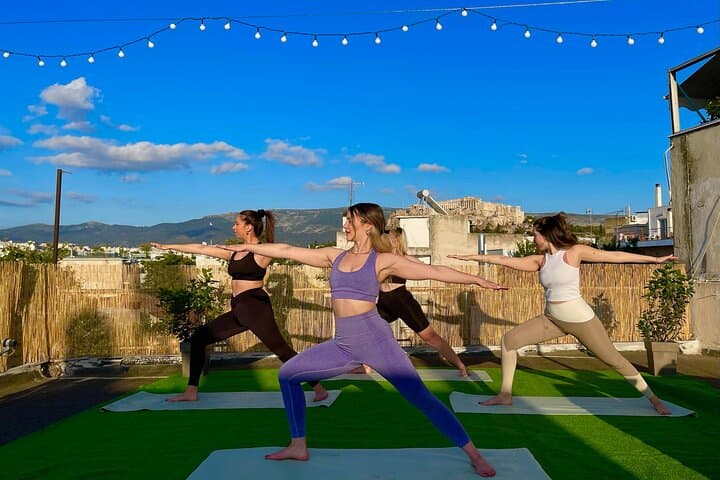 Sunset Yoga & Pilates with Acropolis View — Outdoor Session in Athens
