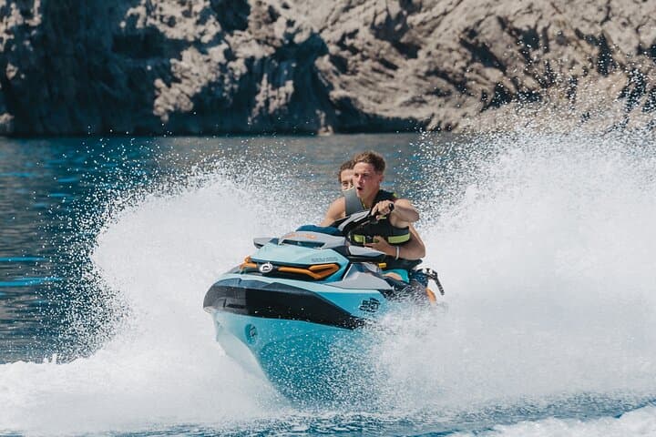 Coll Baix & Aucanada Jet Ski Tour — Speed to Coves, Caves & a 19th‑Century Lighthouse