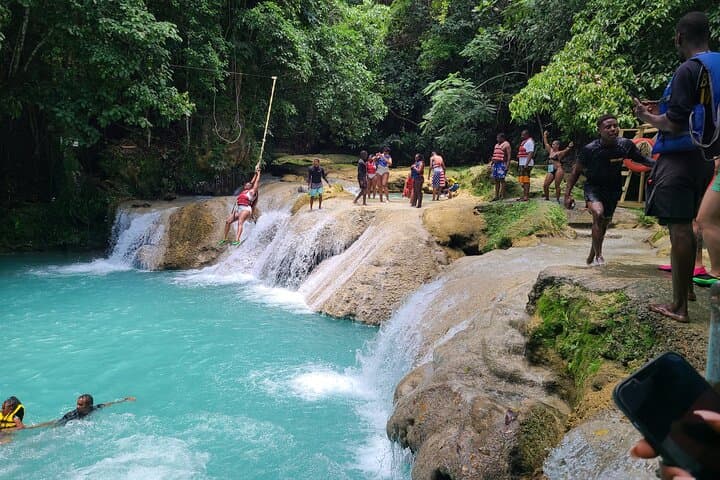 Dunn's River Falls & Blue Hole: Full-Day Ocho Rios Adventure from Montego Bay or Falmouth
