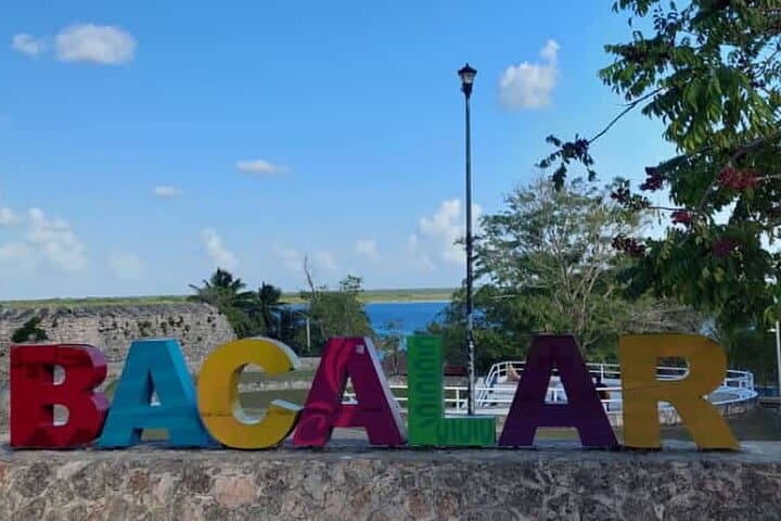 Explore Bacalar's Seven-Color Lagoon: Full-Day Tour from Cancun
