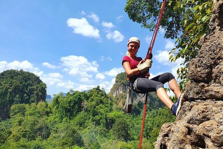 Krabi Canopy Adventure: Full-Day Zipline, Abseiling & Top-Rope Climbing